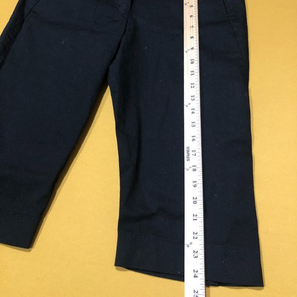 Sitwell Womens Size 12 Black Cotton Capri Pants Made in USA - Picture 4 of 6